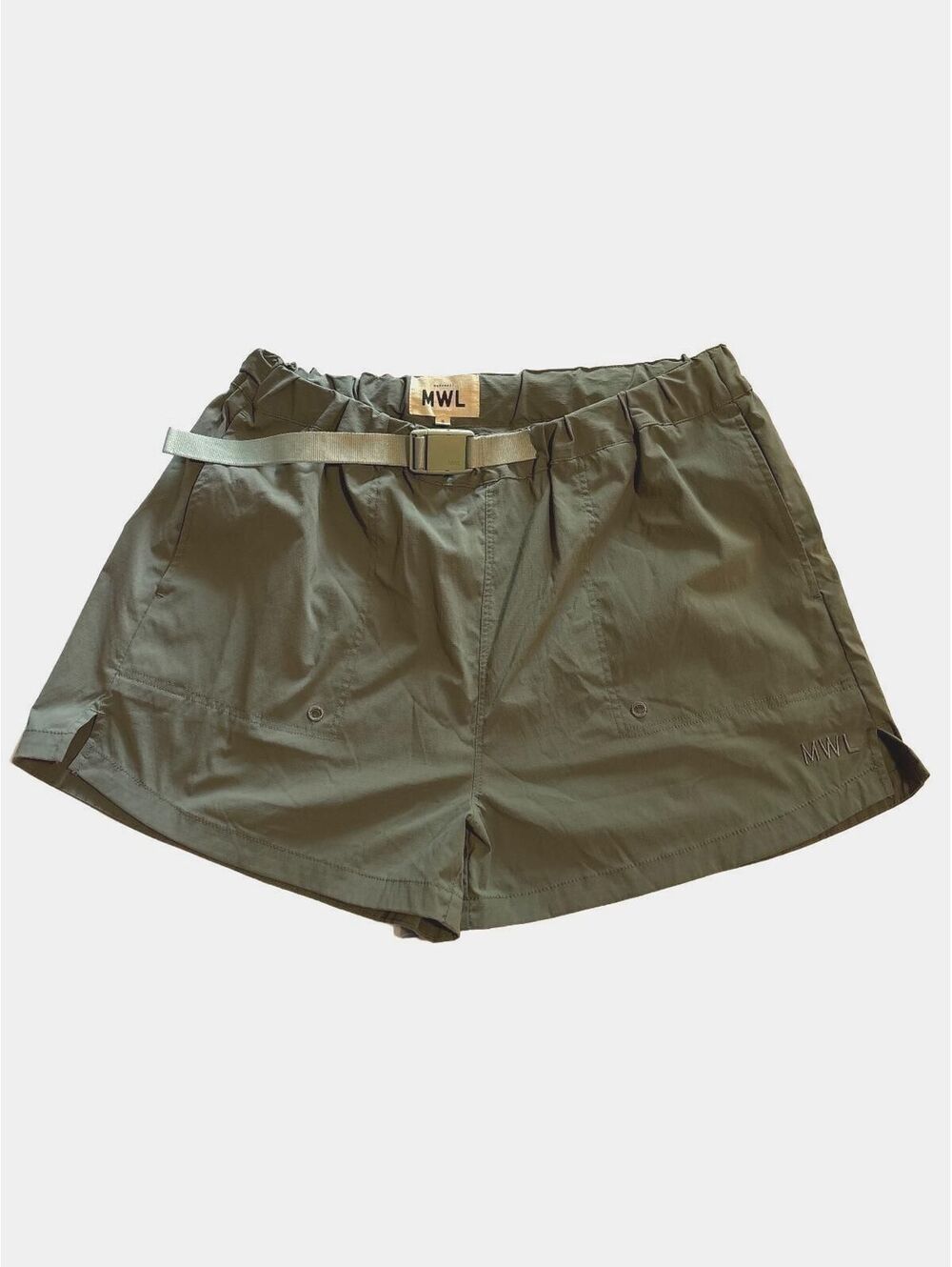 Gorpcore Madewell MWL Hiking Shorts Olive Green Nylon Web Belt Utility M Medium
